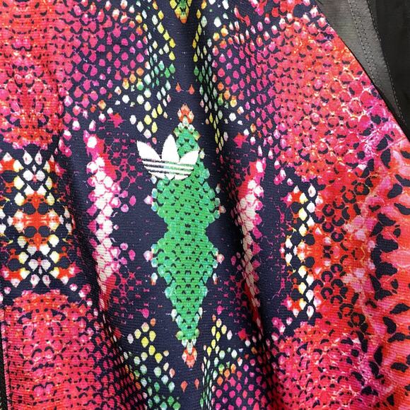 Adidas Originals Snake Mesh Track Jacket Mens Small Multi Full Zip Sheer Sleeves - Picture 4 of 12